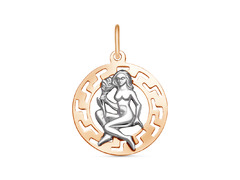 Серебряная подвеска «Дева» с позолотой 